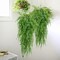 6 Pcs Artificial Hanging Ferns Plants Fake Hanging Plants Fake Ivy Boston Ferns Vine Outdoor Indoor Home Décor UV Resistant Plastic Plants (Green)
